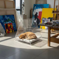 Cat bed cozy triangle acrylic cat houses