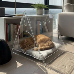 Cat bed cozy triangle acrylic cat houses