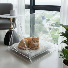 Cat bed cozy triangle acrylic cat houses