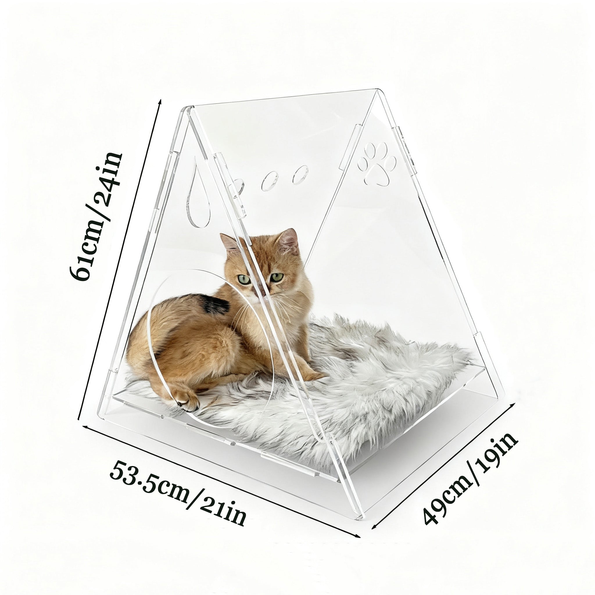 Cat bed cozy triangle acrylic cat houses