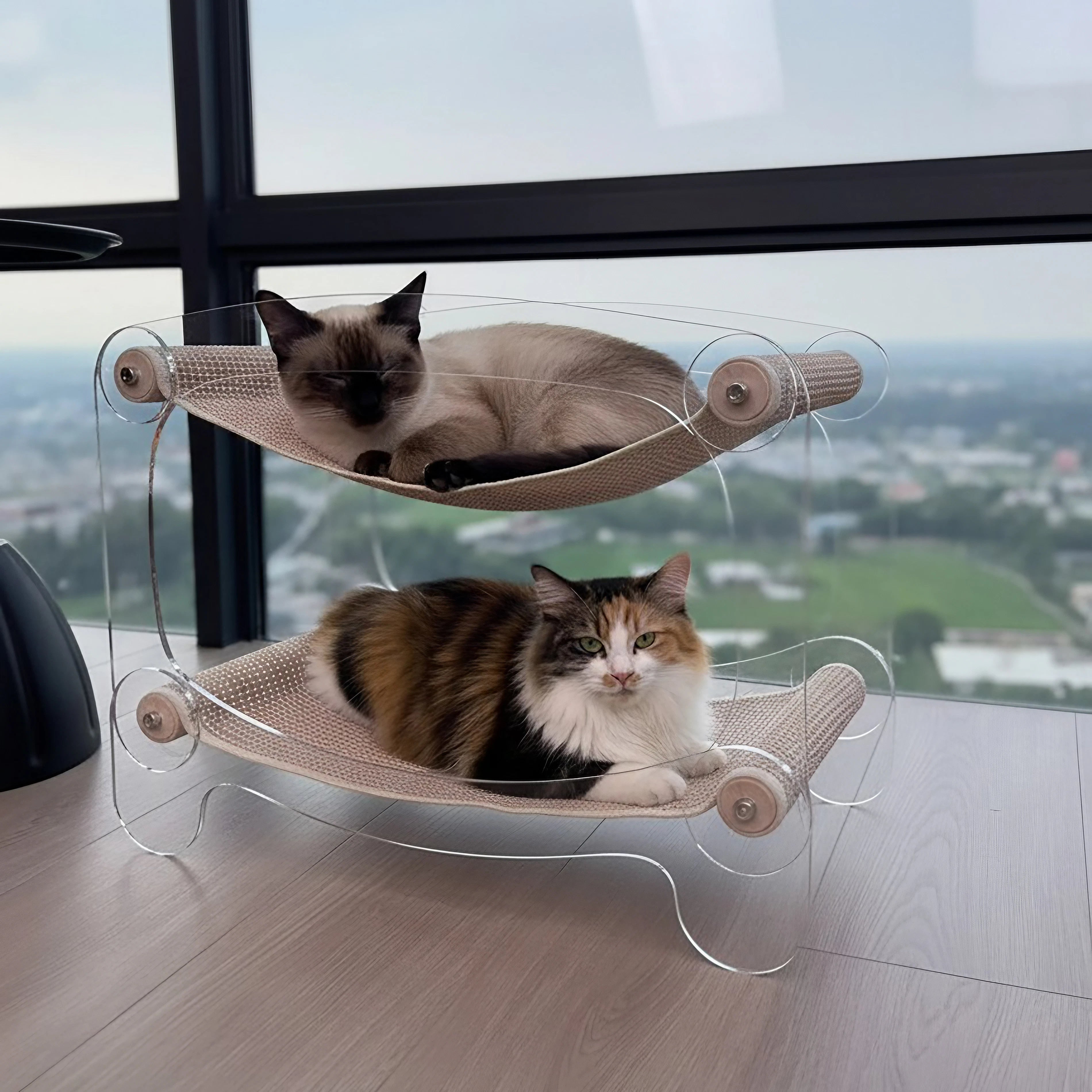 Cat bunk beds cozy acrylic cat hammock cat bed