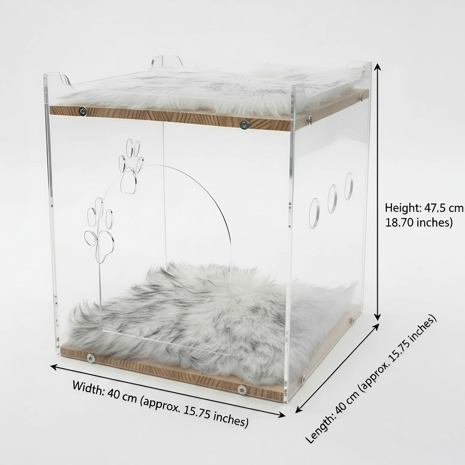 Cozy Double Layer Clear Wood Cat House