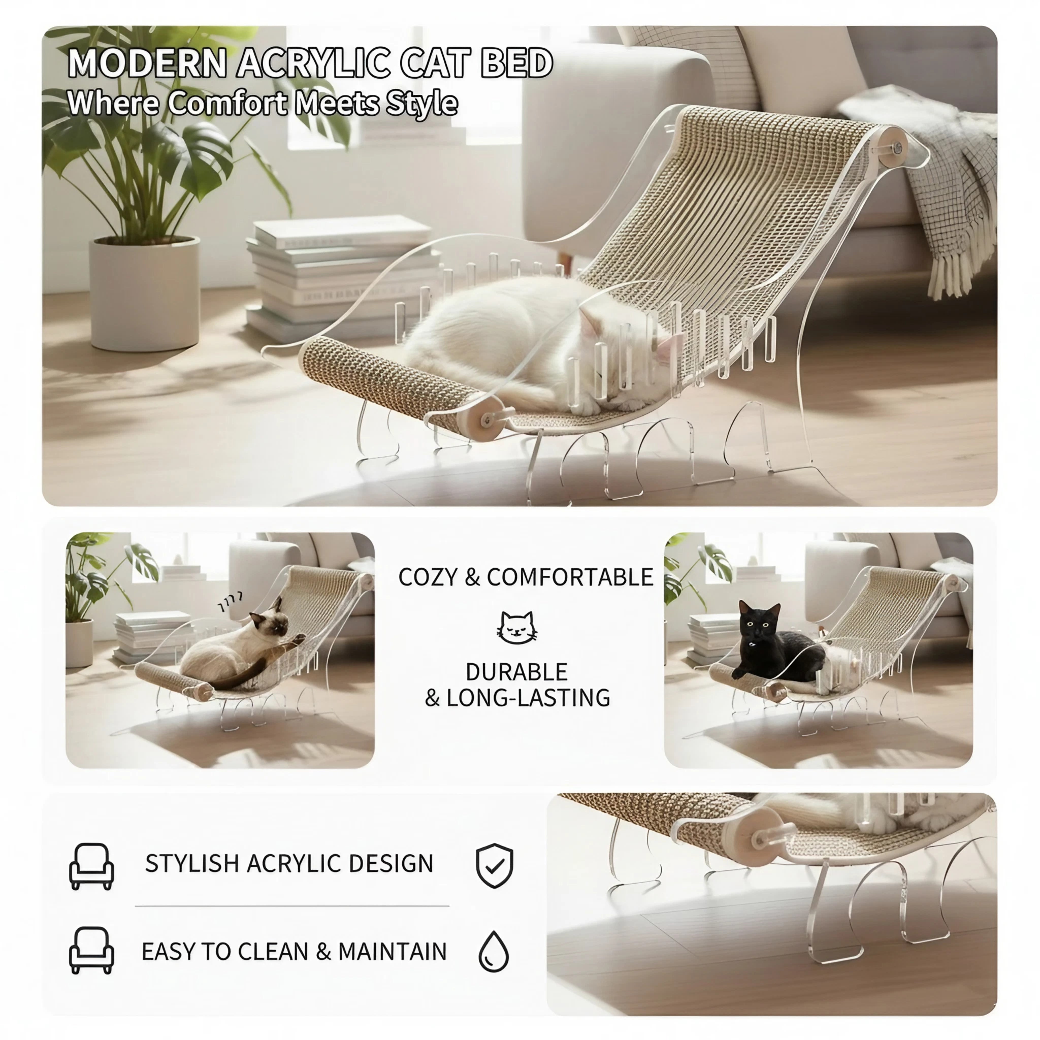 Cat bed for indoor cats  cat scratcher