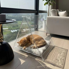 Cat bed cozy triangle acrylic cat houses
